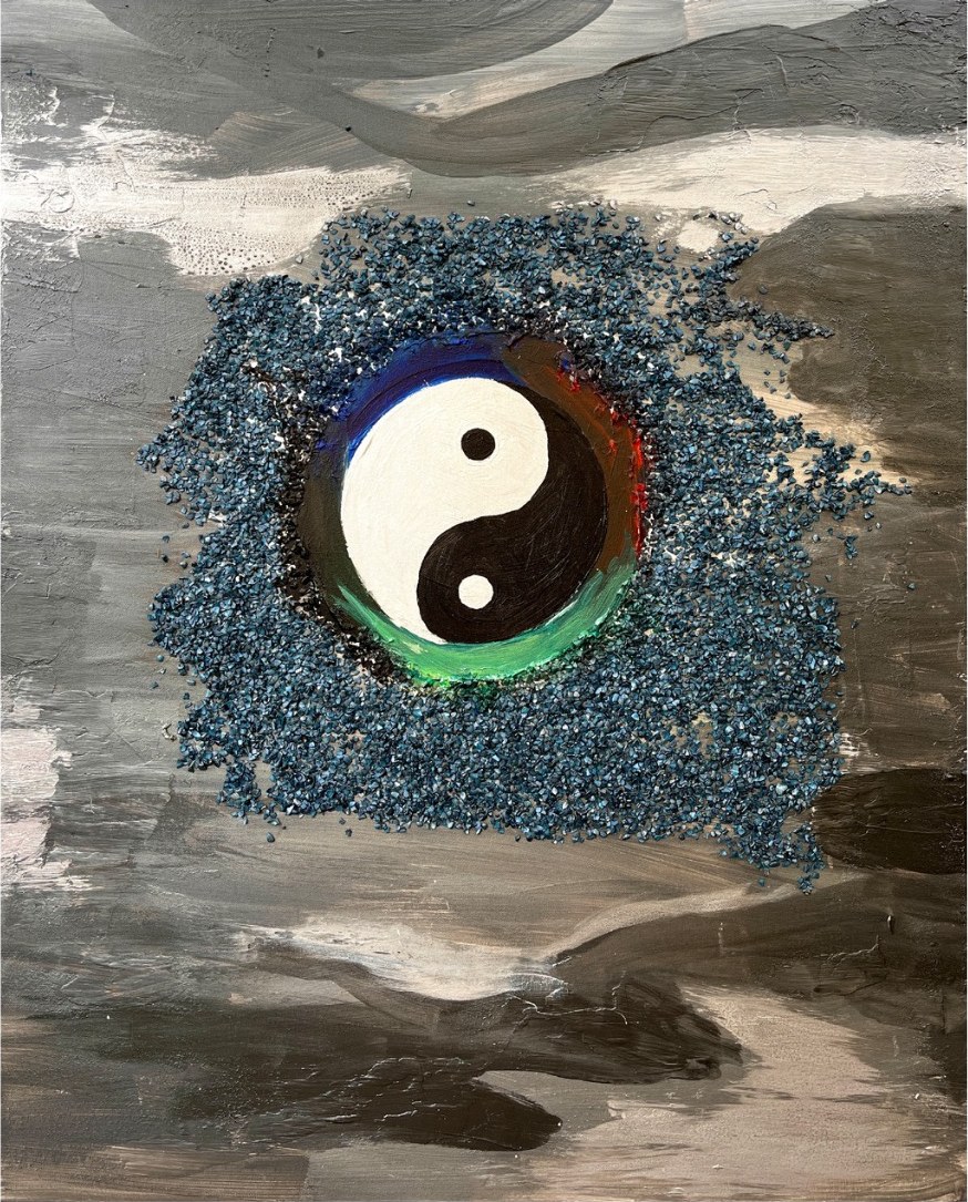 polar, 2023, Acrylic / Struktur, 100 × 80 × 4 cm