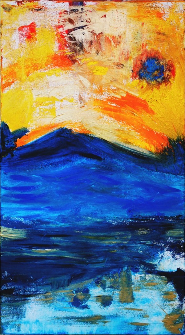 ocean, 2023, Acrylic, 100 × 50 × 2 cm