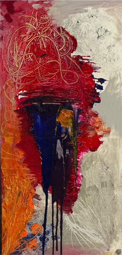 history, 2024, Acrylic / Struktur, 100 × 50 × 2 cm