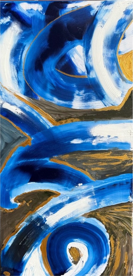 circles, 2024, Acrylic / Struktur, 100 × 50 × 2 cm