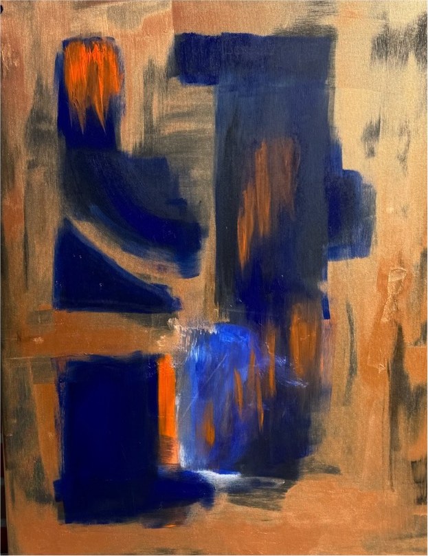 nightsky, 2023, Acrylic / Struktur, 100 × 80 × 2 cm