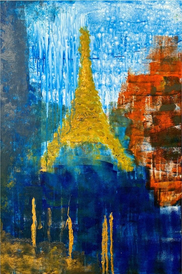 tour eifel magical, 2023, Acrylic, 120 × 80 × 4 cm